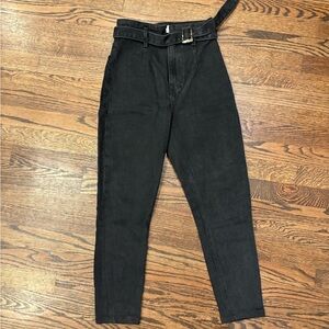 Reformation Kayo High Waisted Belted Jeans 24